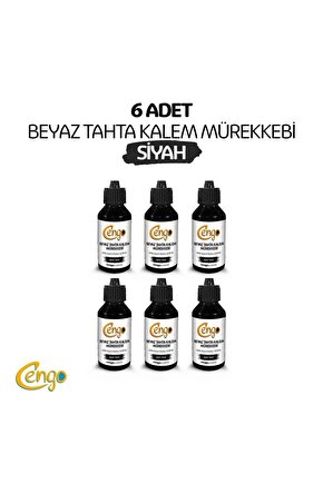 6 Adet Tahta Kalemi Mürekkebi 100 Ml - Siyah