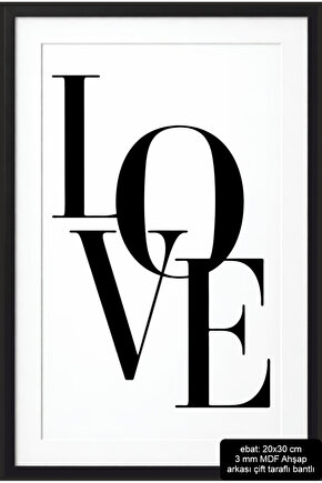 love aşk yazılı çerçeve görünümlü ev dekorasyonu sevgili mdf tablo ahşap poster