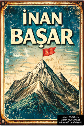 inan başar cesaret verici motivasyon sözleri duvar yazıları mdf tablo retro ahşap poster