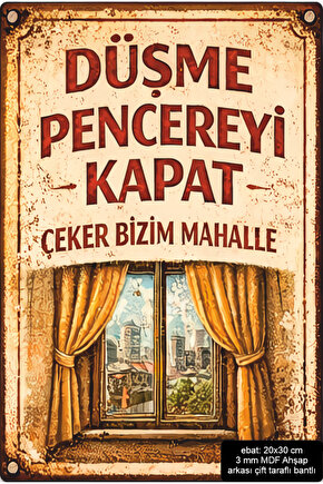 çeker bizim mahalle komik esprili sözler duvar yazıları retro ahşap poster