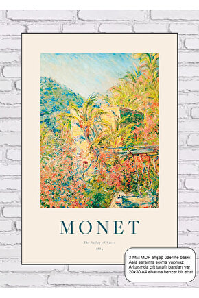 claude monet the valley of sasso tablosu mdf tablo ahşap poster
