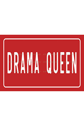 Drama Kraliçesi komik esprili sözler duvar yazıları ev dekorasyon tablo retro ahşap poster