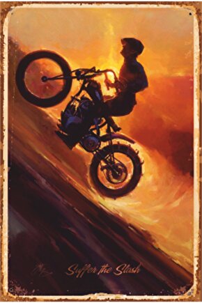 Motor Yarışı Retro Ahşap Poster