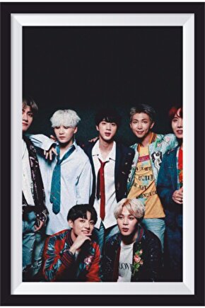 K-pop Bts Çerçeve Görünümlü Ahşap Poster-10