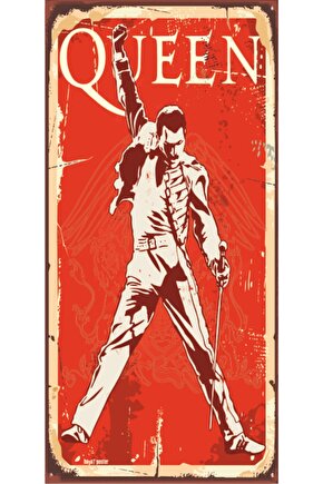 Queen Freddie Mercury Retro Vintage Ahşap Poster