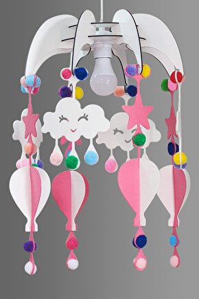 Design Otto Dream Light Dekoratif Çocuk Odası Avize Bebek Odası Avize Pembe
