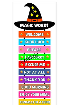 İNGİLİZCE MAGİC WORDS PANOSU