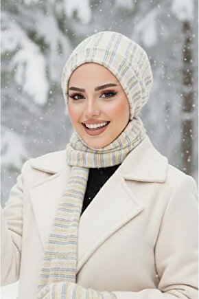 Kemik Çizgili Tesettür Bere