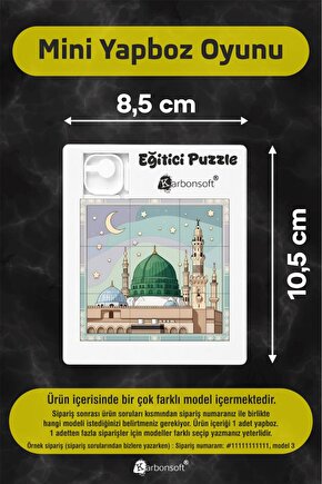 Ramazan Mini Yapboz – Eğitici 3x3 Puzzle (9 Parça)