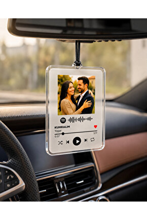 Kişiye Özel Spotify Şarkılı Dikiz Aynası Süsü – Fotoğraf & Müzik Senin Seçimin!