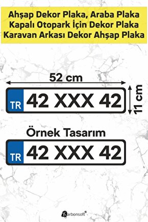Kişiye Özel Ahşap Dekor Plaka, Karavan Arkası, Otopark, Araba Plaka, Isimli Plaka, Aksesuar Plaka