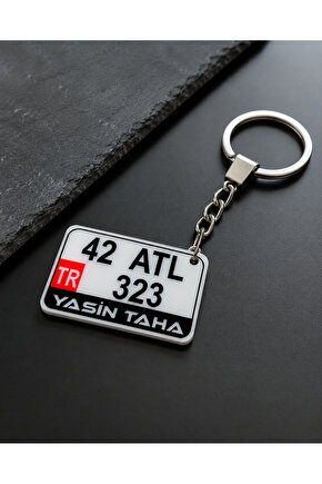 Kişiye Özel Pleksi Motorsiklet Plaka  Anahtarlık