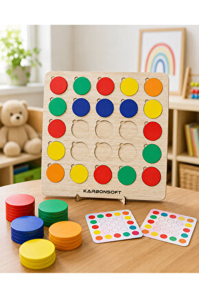 Montessori Egitici Ahsap Oyuncak, Egitici Kutu Oyunu, Ahsap Esleme Oyuncagı, Renk Esleme-Bulmaca