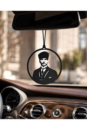 Araba Süsü Ahşap Mustafa Kemal Atatürk Dikiz Aynası Süsü