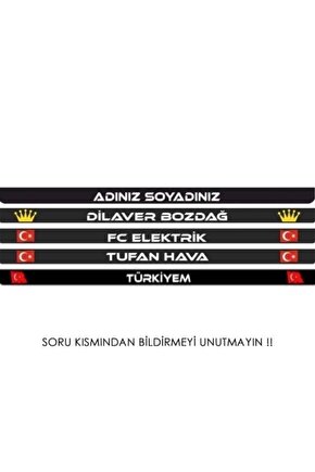 Kişiye Özel Isimli Kabartmalı Plakalık Takımı Plaka Altlığı Çerçevesi (2 Adet)