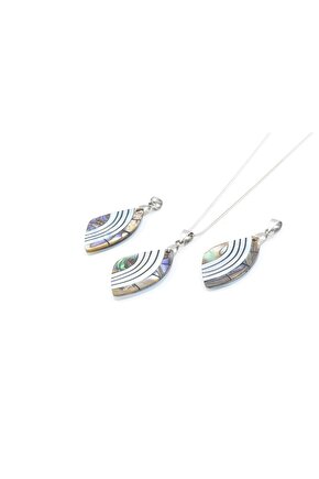 Orijinal Doğal Taş Abalon Kolye 003