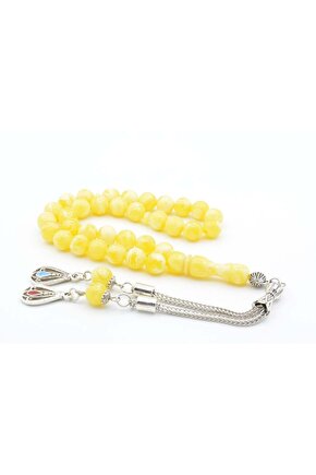 Küre Kesim Hareli Sarı Beyrut Kehribarı Tesbih 8 Mm