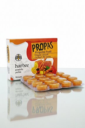 Harbee Propas Propolis Zencefil Bal Limon Zerdeçal Takviyeli Pastil