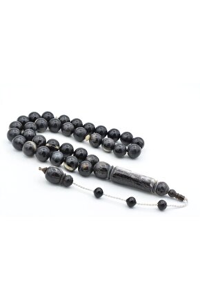 Sistemli Küre Kesim Dev Boy Siyah Koç Boynuzu Tesbih 12 Mm