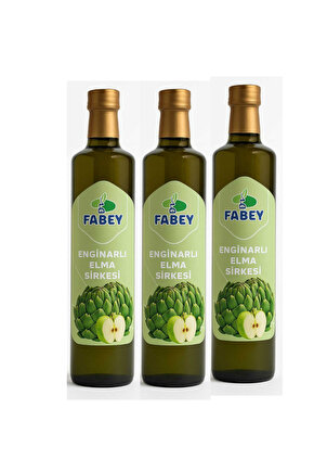 esfabey Enginar Sirkesi 500 ml Cam Ambalaj x 3 Adet