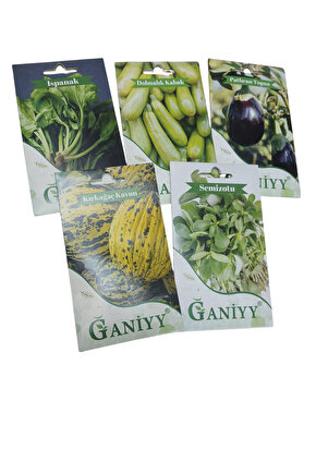Sebze Tohumları Paketi 5 Çeşit Tohum 5 gr x 5adet