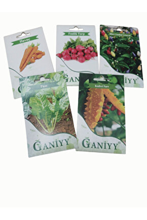 Sebze Tohumları Paketi 5 Çeşit Tohum 5 gr x 5adet