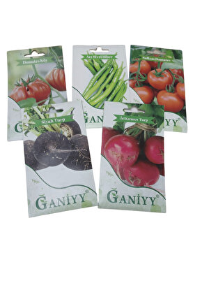 Sebze Tohumları Paketi 5 Çeşit Tohum 5 gr x 5adet