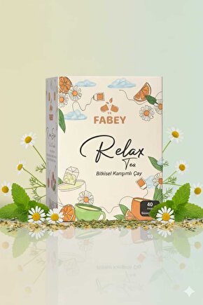 esfabey Relax Tea Bitkisel Karışımlı Çay 40 Adet Süzen Poşet