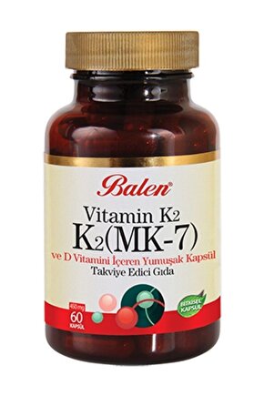 Vitamin K2 (MK-7) Ve D Vitamini Içeren 60 Kapsül