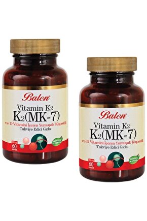 K2 Vitamin Ve D Vitamini 450mg*60 2 Adet