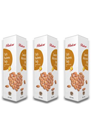 Tatlı Badem Yağı Soğuk Pres 3 X 250 ml