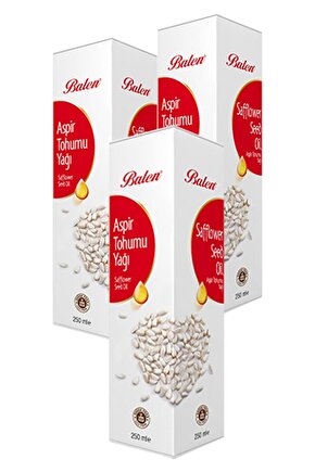 3 Kutu Aspir Tohumu Yağı 250 Ml. Soğuk Pres Cla Top.750 Ml. Cam Şişe Saf Aspir Yağı
