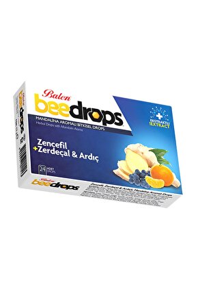 Zencefil Zerdeçal Ve Ardıç Mandalina Aromalı Bitkisel Beedrops Pastil 24 Adet