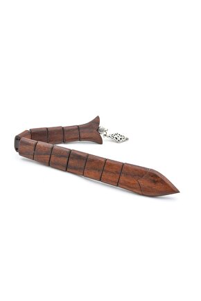 Usta İşi Kahverengi Hindistan Pelesenk Ağacı Balık Tesbih