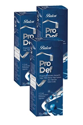 3 Kutu Prodef 30 Ml. Pro Def Propolis Ekstraktlı Sprey Propolis Sprey