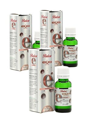 3 Kutu E Vitamini 20 Ml. Saç Ve Cilt Bakım Yağı Vitamin E 3 Adet 20 Cc. E Vitamini