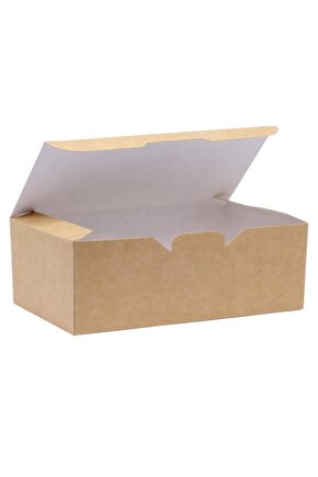Natural Kraft Soğan HalkasıNugget Kutusu Büyük Boy 12x22x8 Cm 100 Adet