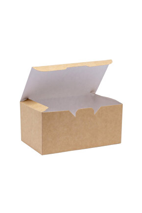 Natural Kraft Soğan HalkasıNugget Kutusu Küçük Boy 12x8x6 Cm 100 Adet