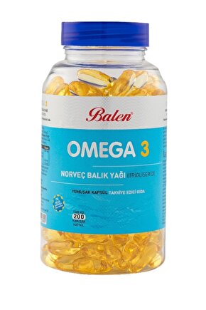 Omega 3 Norveç Balık Yağı 1380 Mg 200 Kapsül (TRİGLİSERİD FORM)