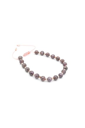 Makrome Model Hakiki Yakut Taşı Bileklik 6.5 Mm