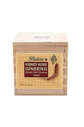 Kırmızı Kore Ginseng Tablet  600 Mg 120 Kapsül Balen