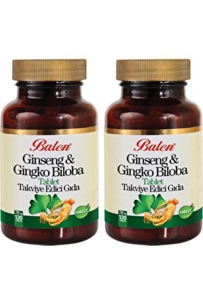 Ginseng Ginkgo Biloba Tablet 720mg*120 2 Adet