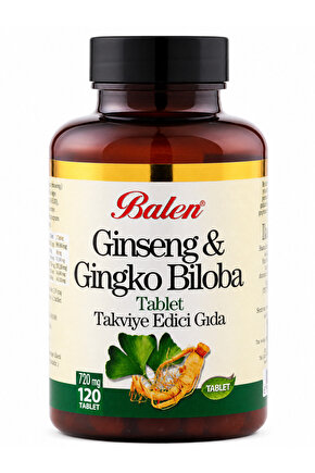 GİNSENG& GİNKGO BİLOBA TABLET 720 MG*120