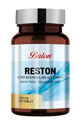 Reston Bitki Ekstraktları Ve Vitamin Içeren Tablet Takviye Edici Gıda 500 Mg 60 Kapsül