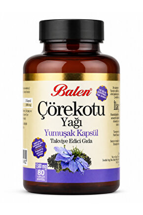 ÇÖREKOTU YAĞI YUMUŞAK KAPSÜL 1380 MG*80
