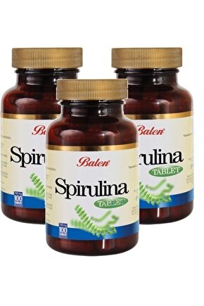 3 Adet Spirulina Tablet 100 Adet 700 Mg Yosun Hapı