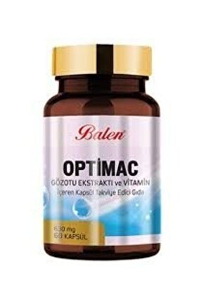 Optimac Gözotu Ekstraktı Ve Vitamin Içeren Kapsül Takviye Edici Gıda 630 Mg 60 Kapsül