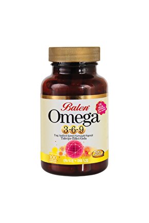 Omega 3-6-9 Yağ Asitleri Içeren Yumuşak Kapsül 1585mg*100