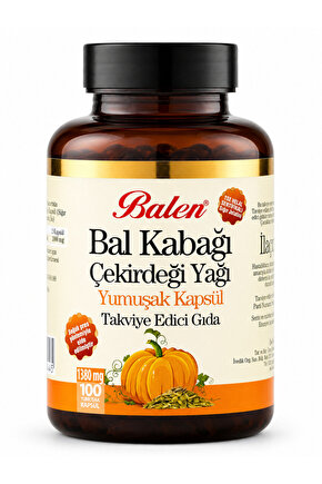 Bal Kabağı Çekirdeği Yağı Yumuşak Kapsül 1380 Mg* 100