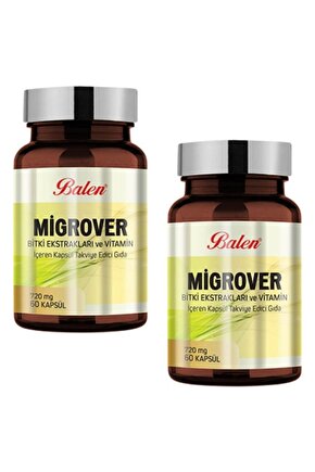 Migrover Bitki Eks. Ve Vitamin Içeren Kapsül 720mg*60 2 Adet